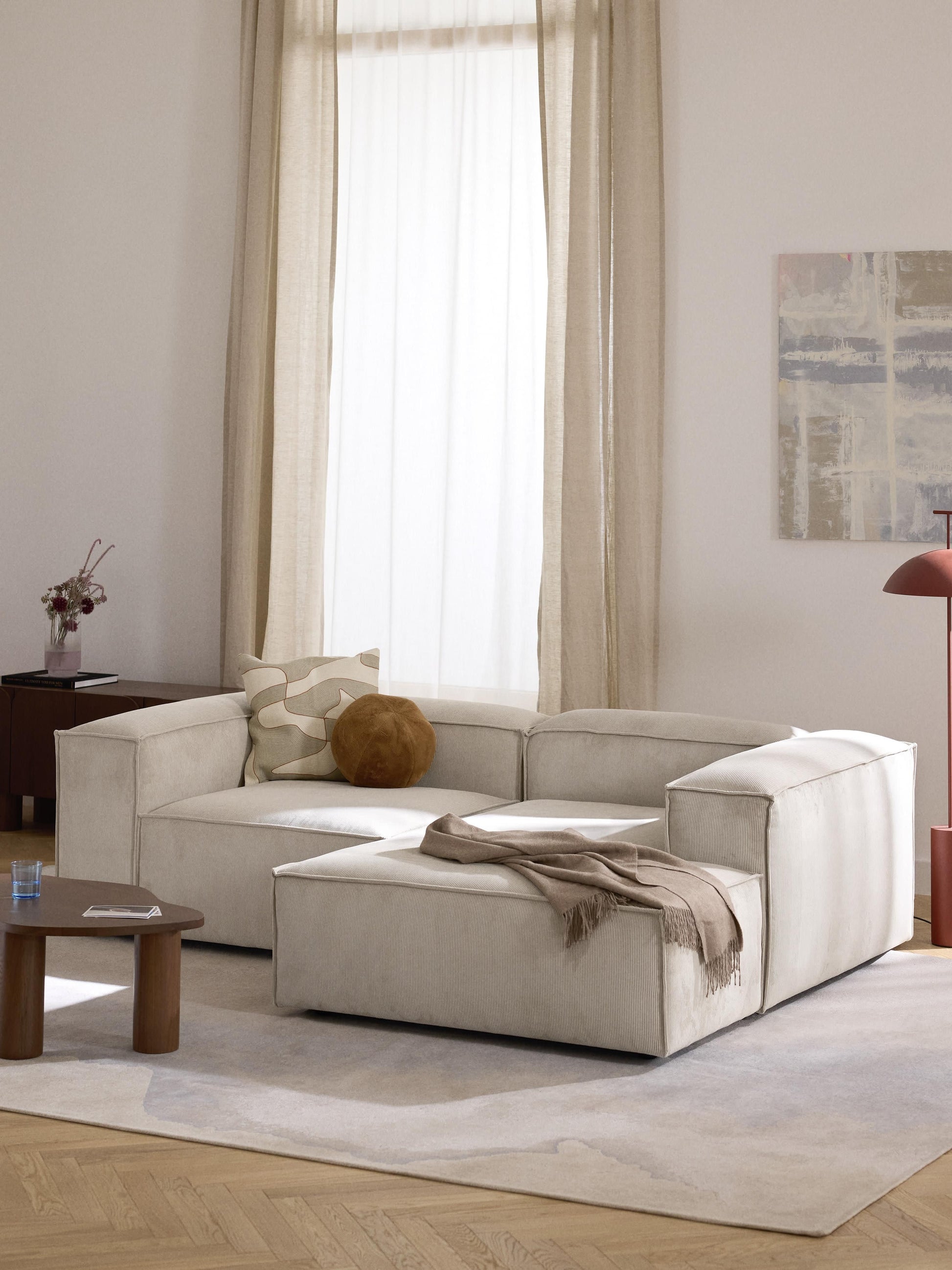 Lensford Modular Corner Sofa (2-Seater) in Corduroy