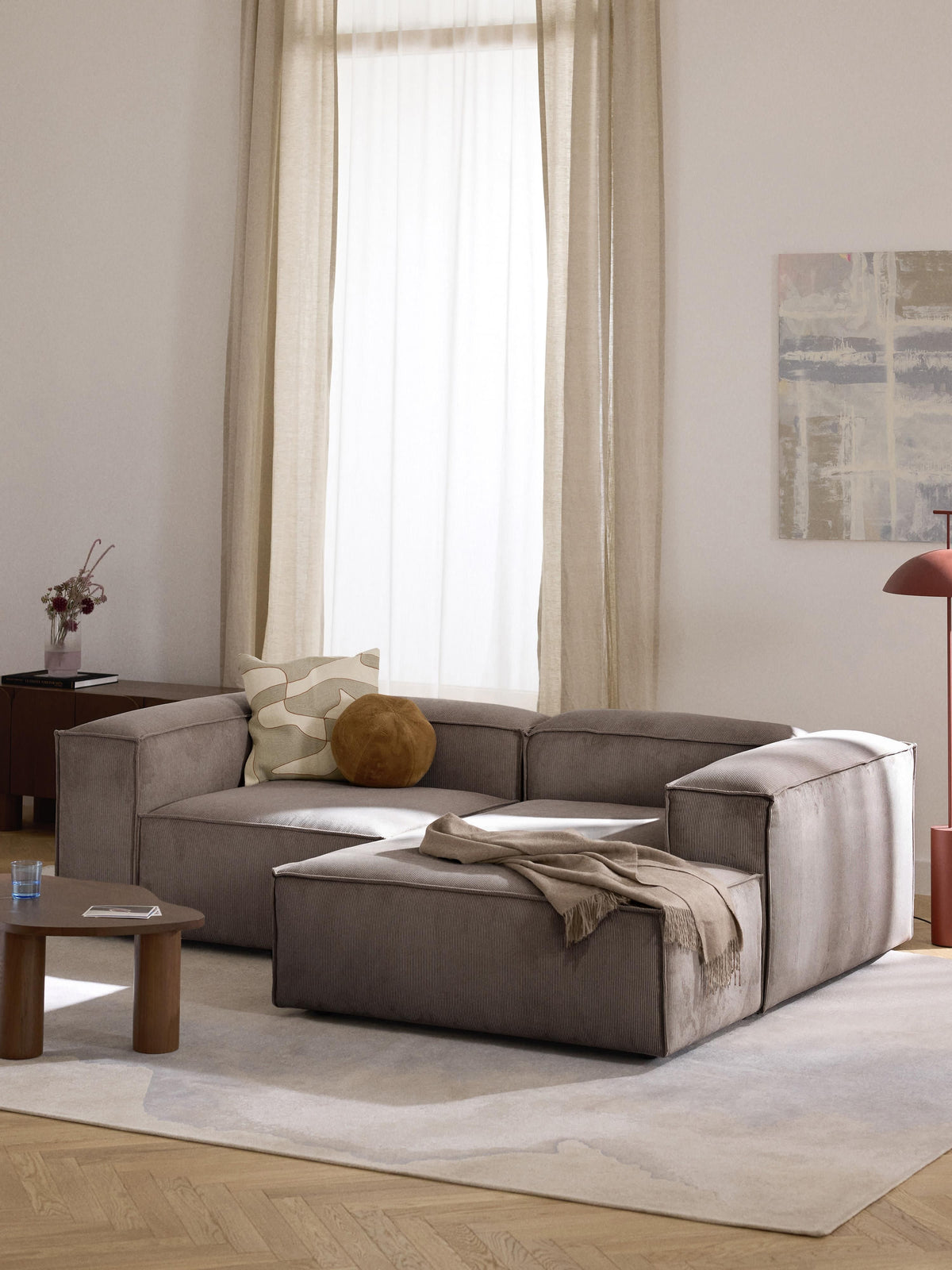 Lensford Modular Corner Sofa (2-Seater) in Corduroy