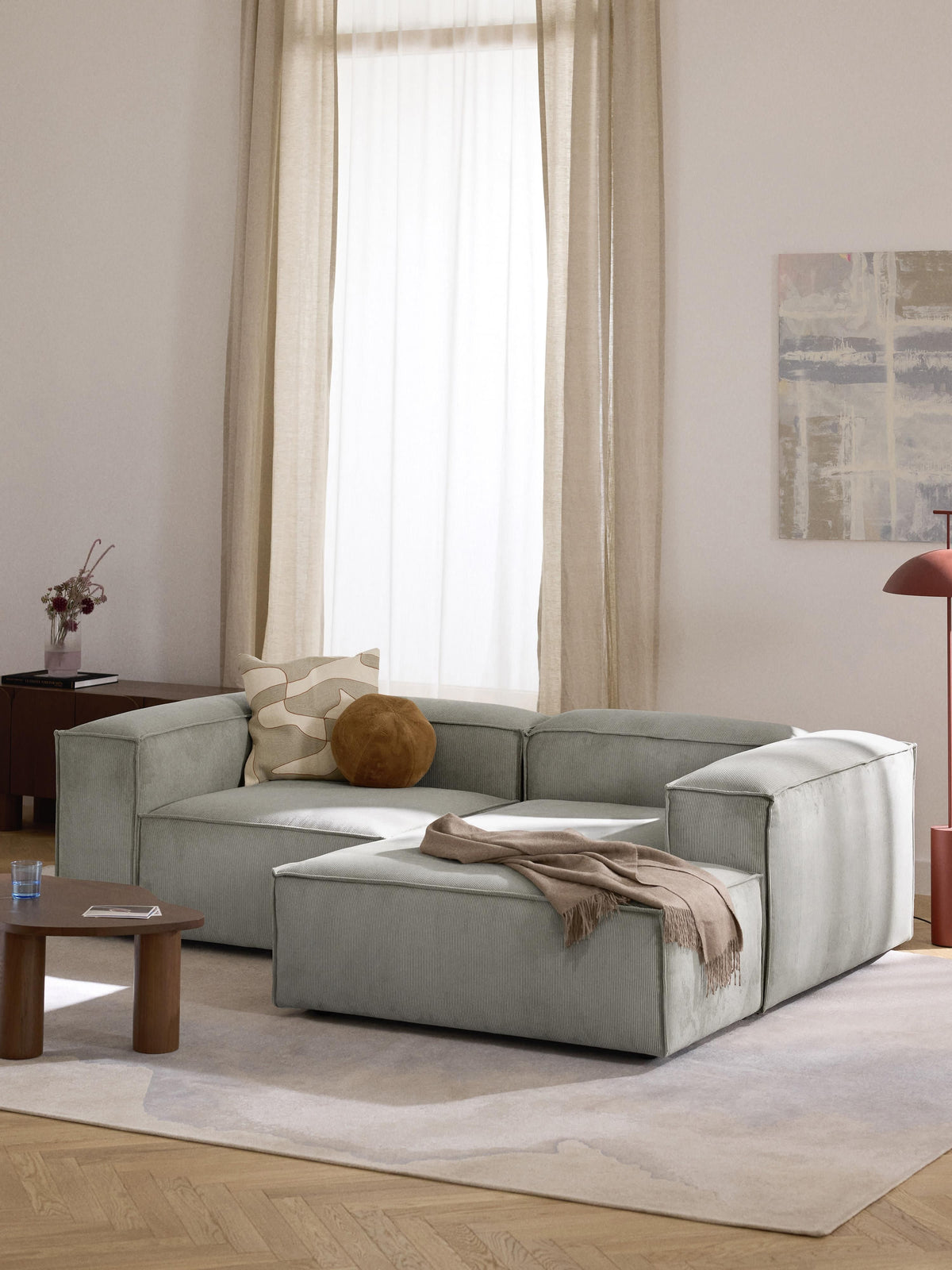Lensford Modular Corner Sofa (2-Seater) in Corduroy