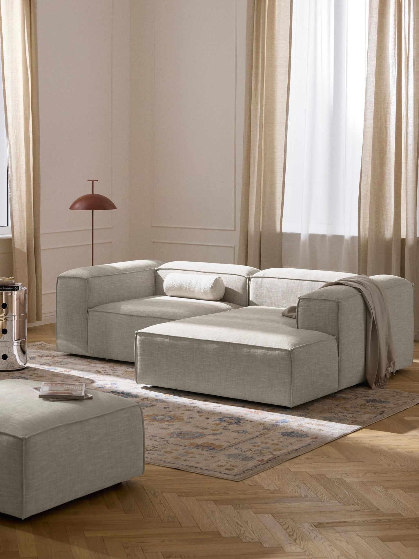 Lensford Modular Corner Sofa (2-Seater) in Linen Blend