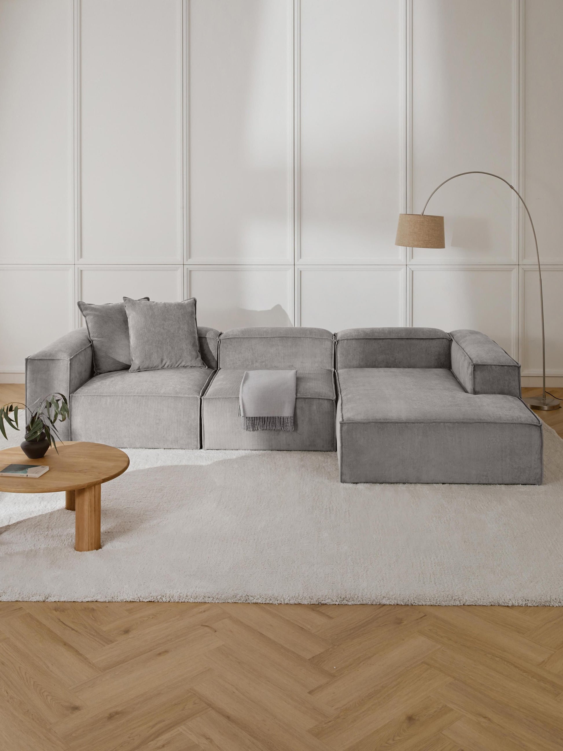Lensford Modular Corner Sofa (4-Seater) in Corduroy