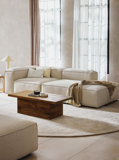 Lensford Modular Ottoman in Linen Blend