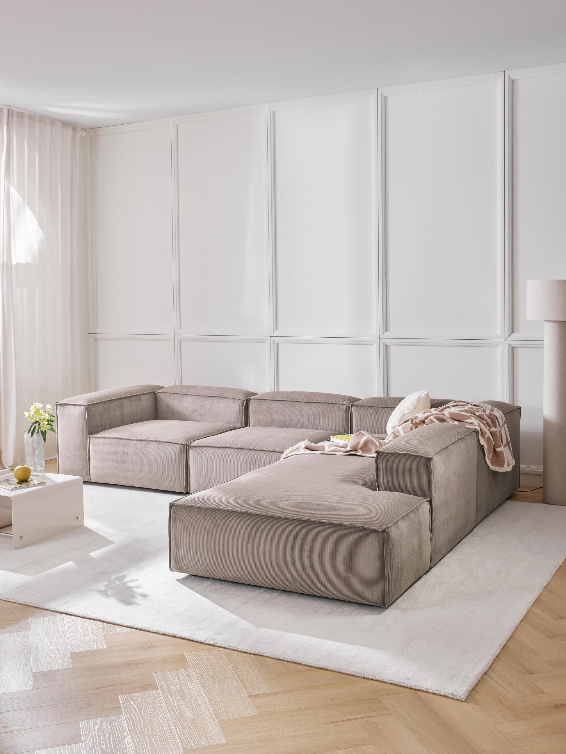 Lensford Modular XL Corner Sofa (4-Seater) in Corduroy