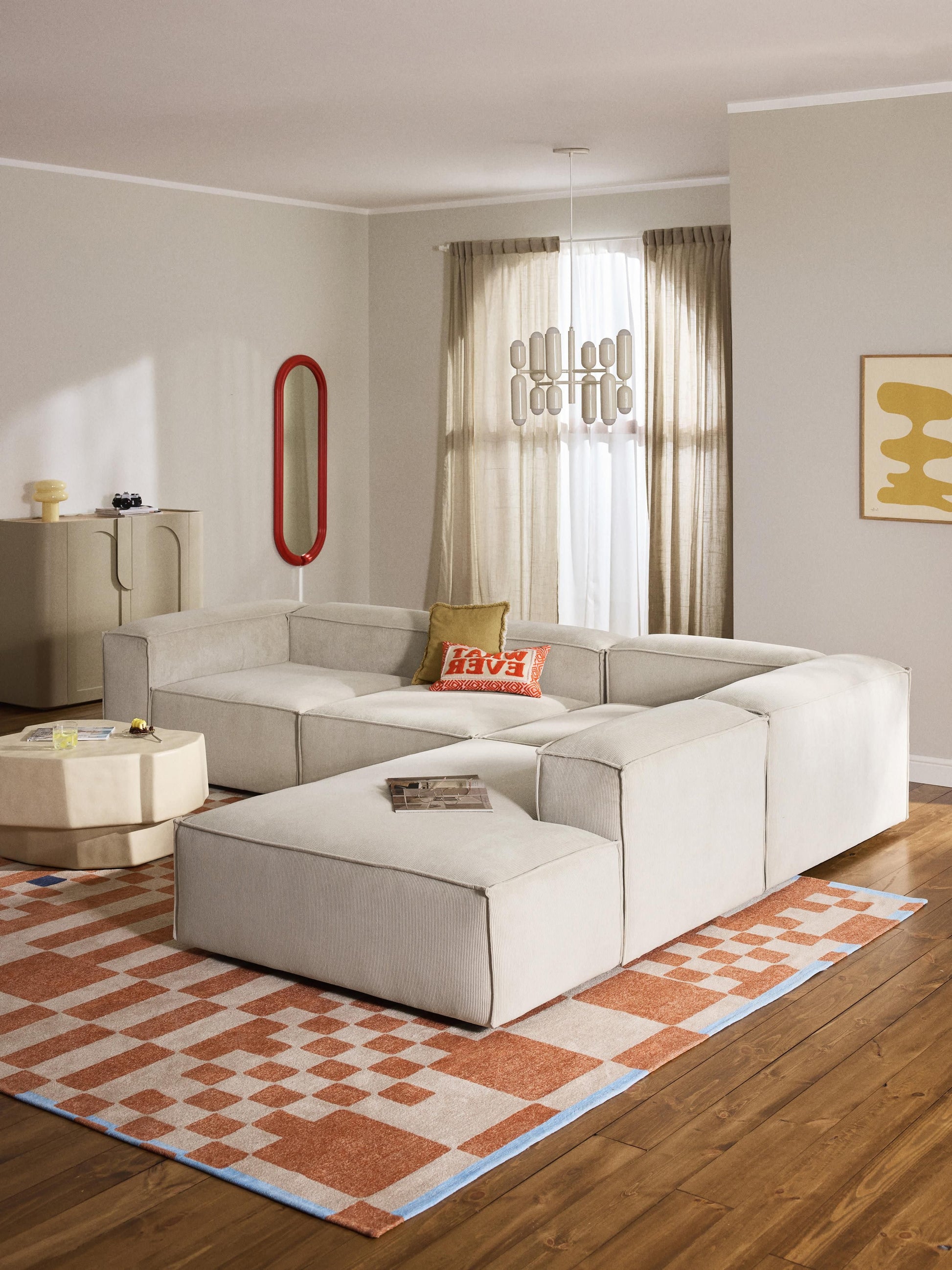 Lensford Modular XL Corner Sofa (4-Seater) in Corduroy