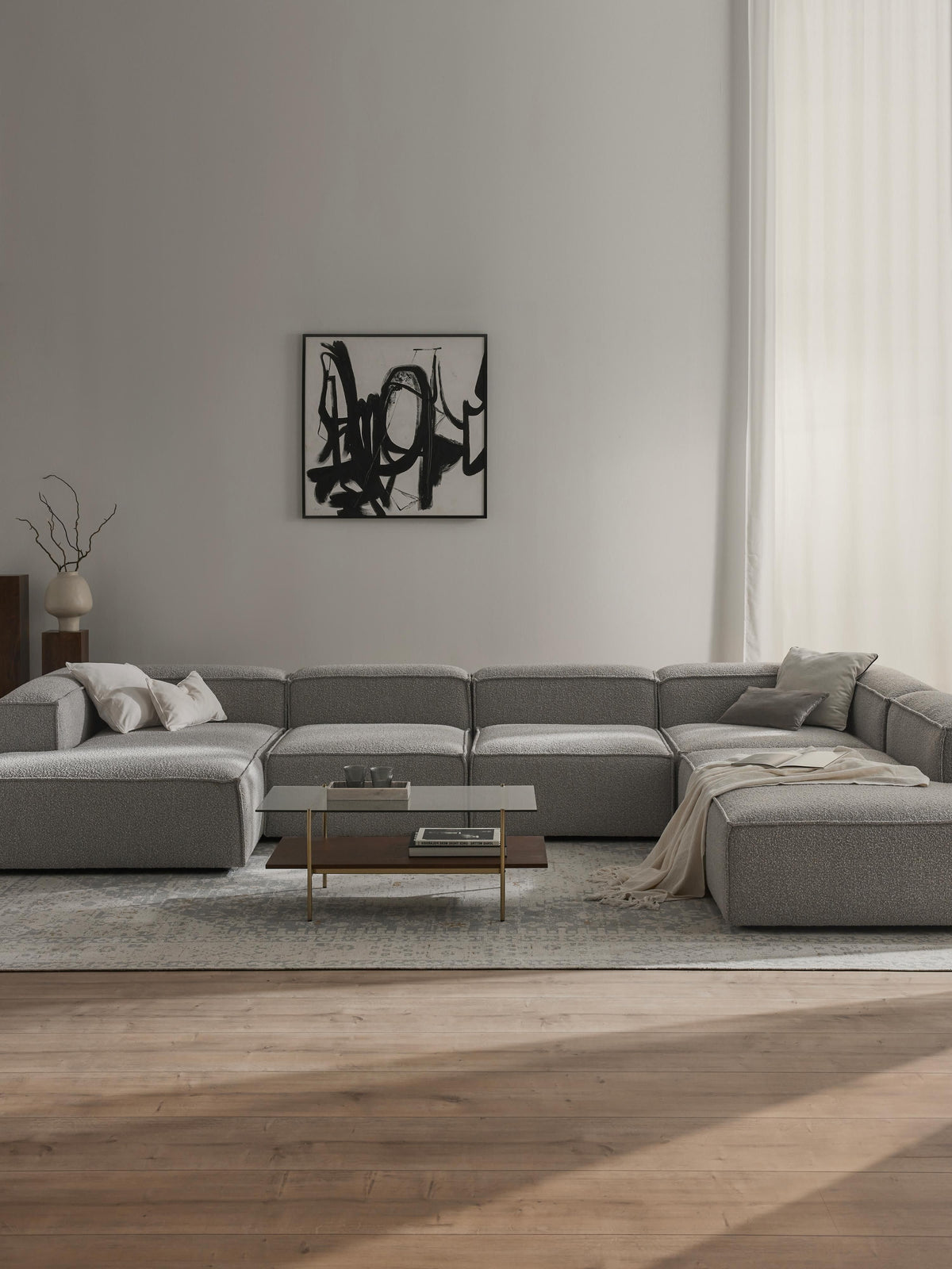 Lensford Modular XL Sofa in Bouclé