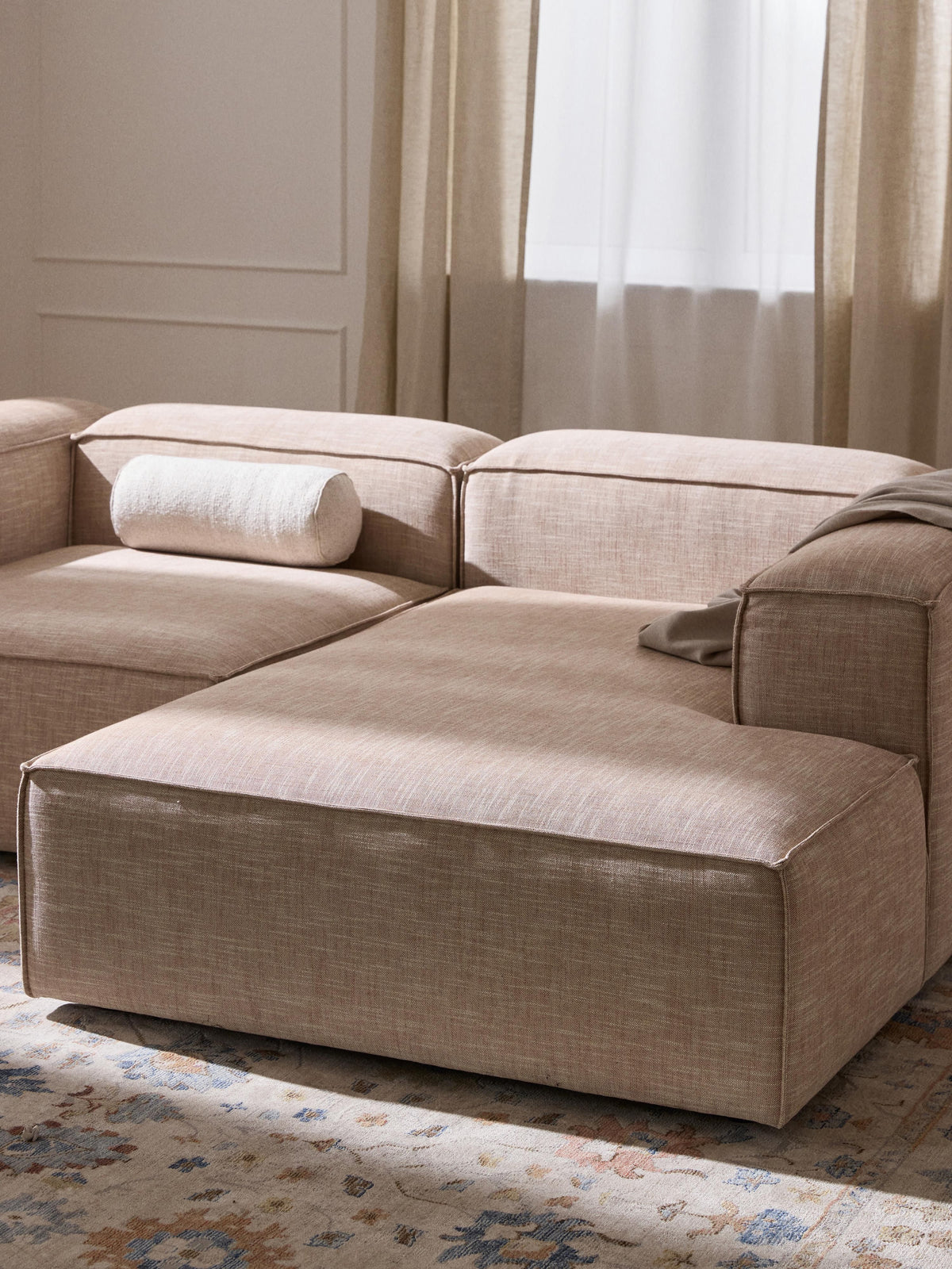 Lensford Ottoman Corner Module in Linen Blend