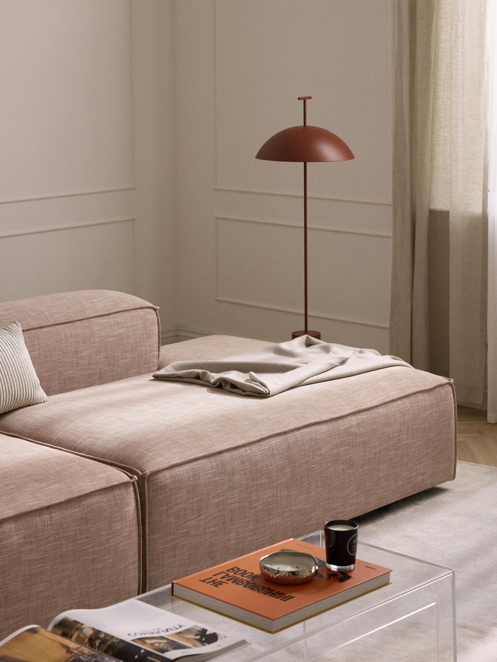 Lensford Ottoman Module in Linen Blend