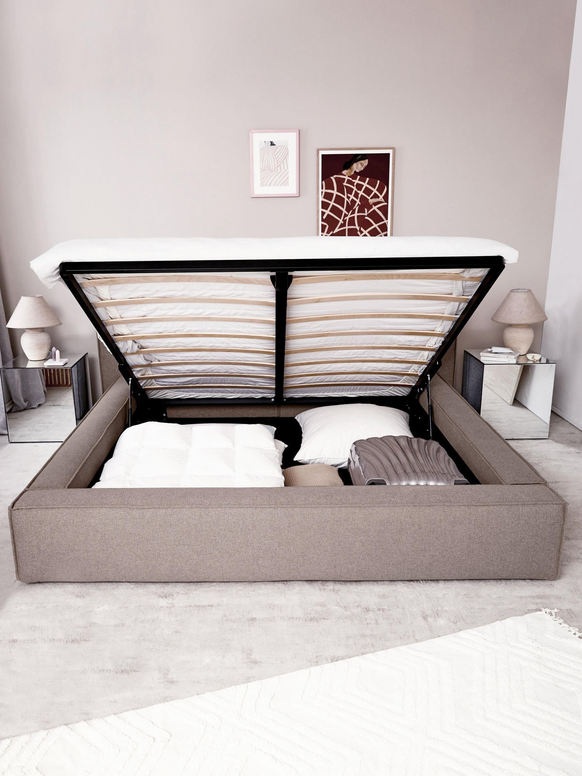 Lensford Upholstered Bed with Storage