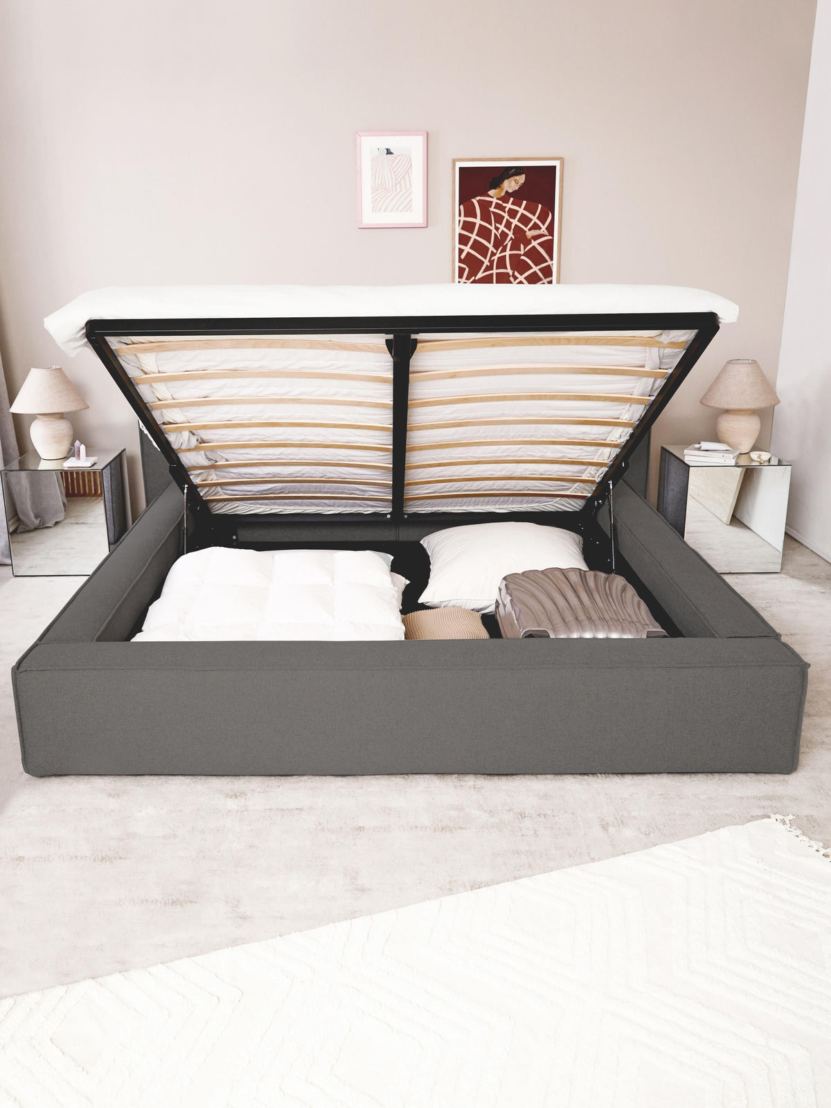 Lensford Upholstered Bed with Storage