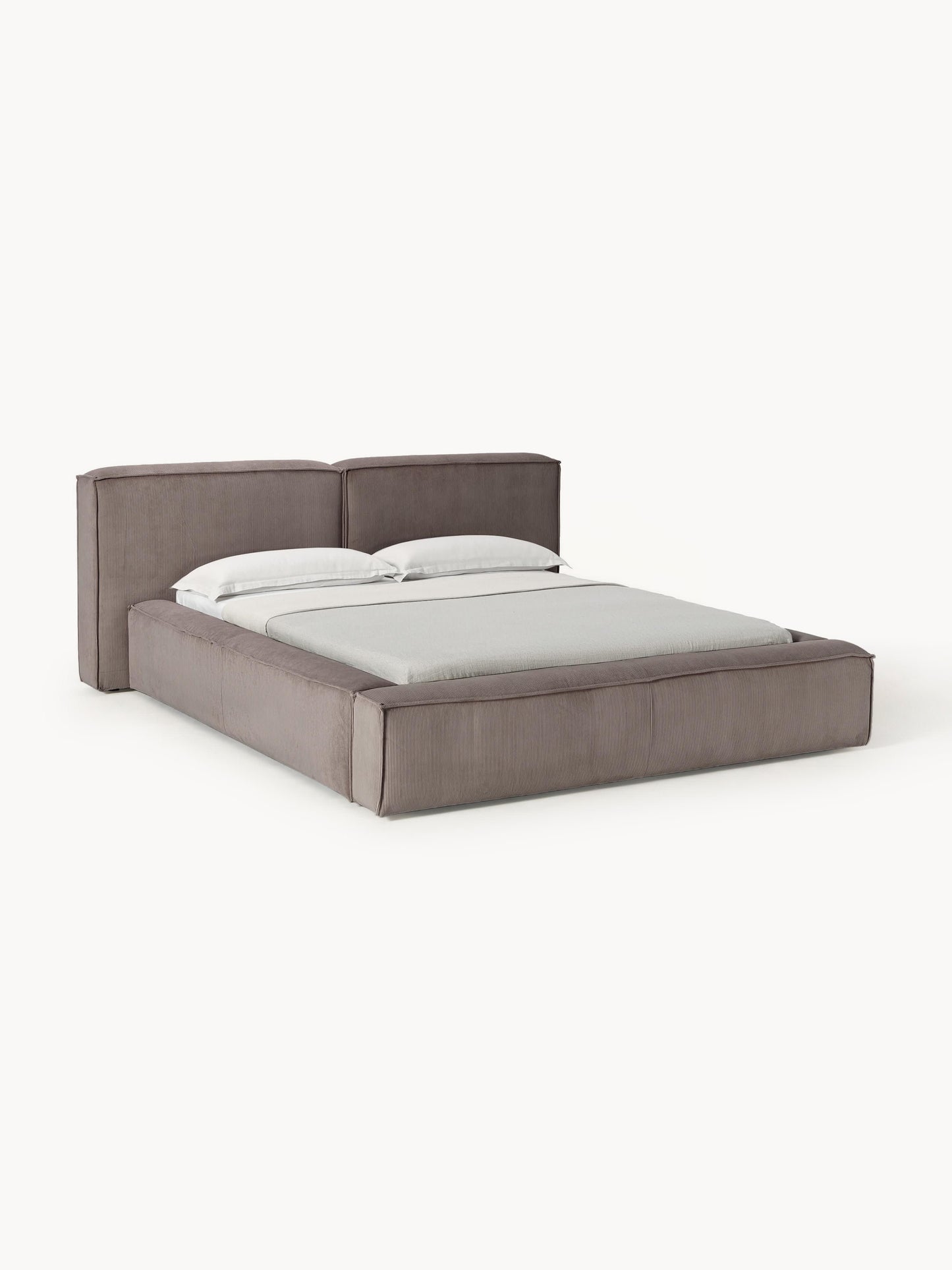 Lensford Upholstered Corduroy Bed with Storage