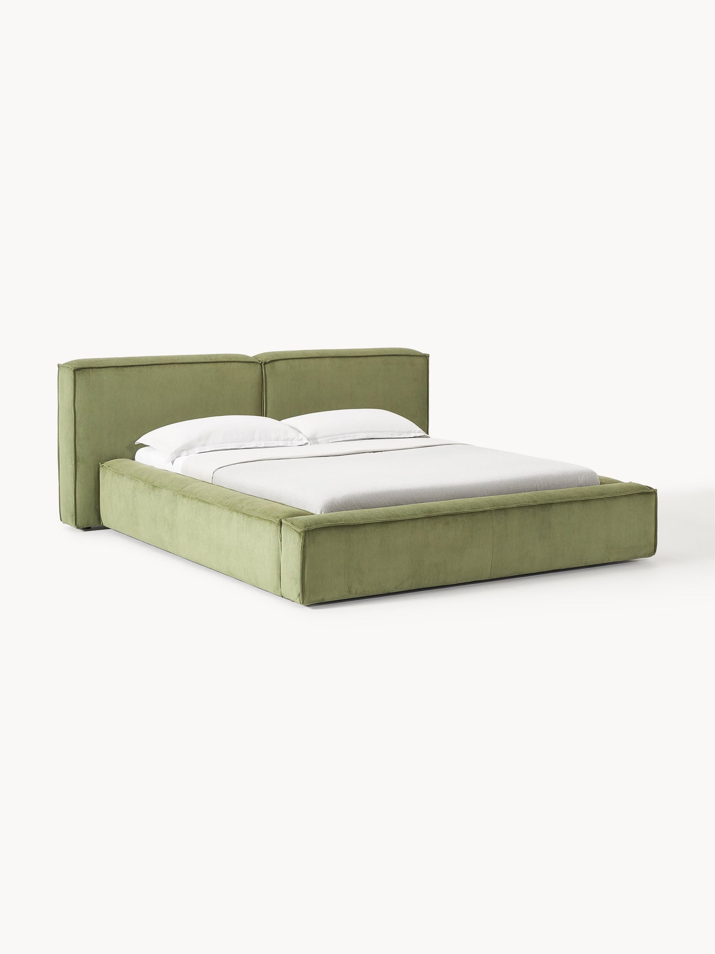 Lensford Upholstered Corduroy Bed with Storage