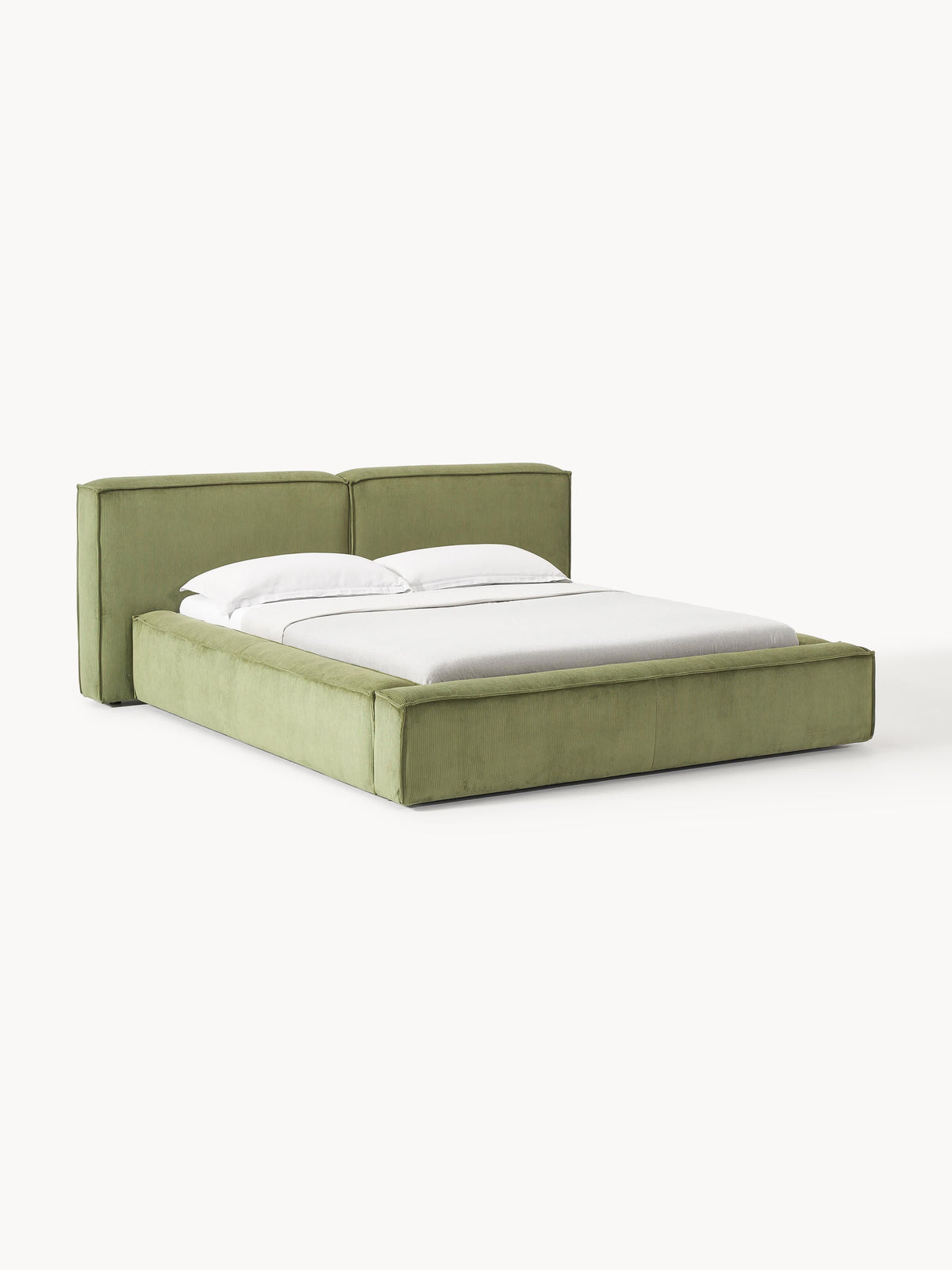 Lensford Upholstered Corduroy Bed with Storage