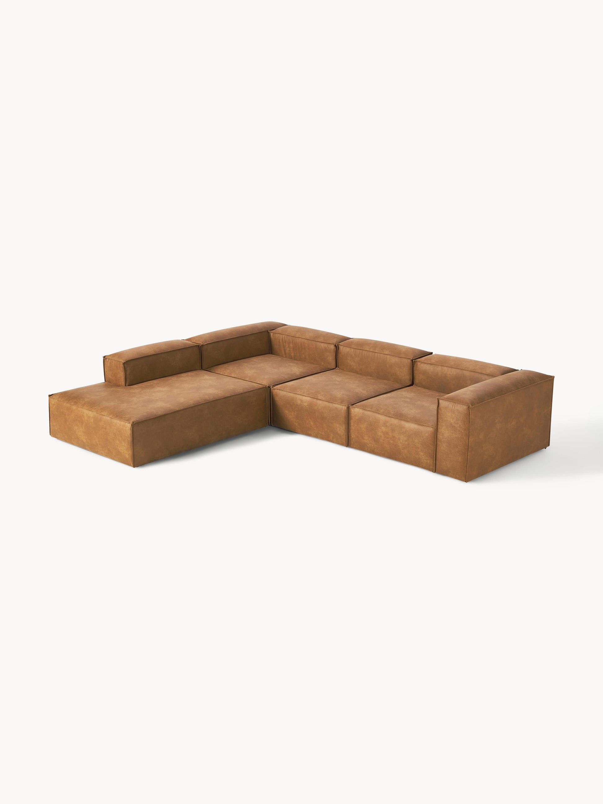 Lensford XL Modular Corner Sofa (4-Seater) in Leather