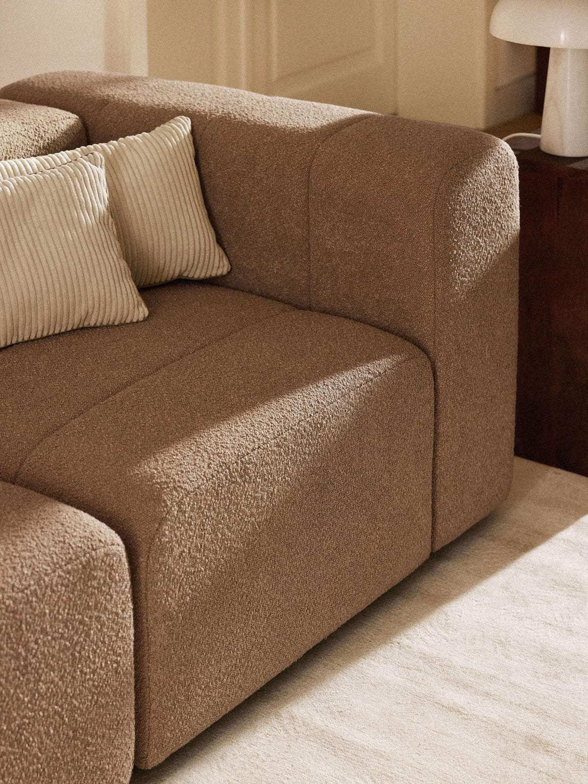 Lenvera Corner Module in Bouclé