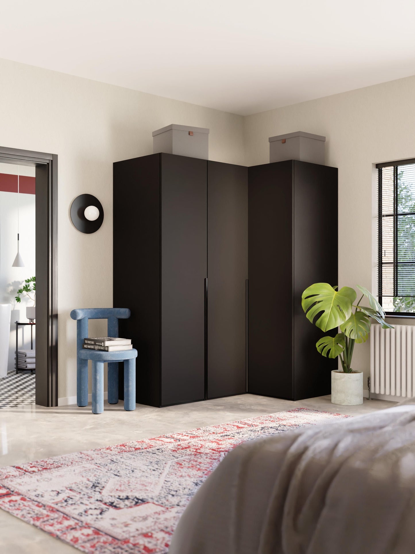 Leovard Modular Corner Wardrobe, 165 cm Wide, in Various Sizes