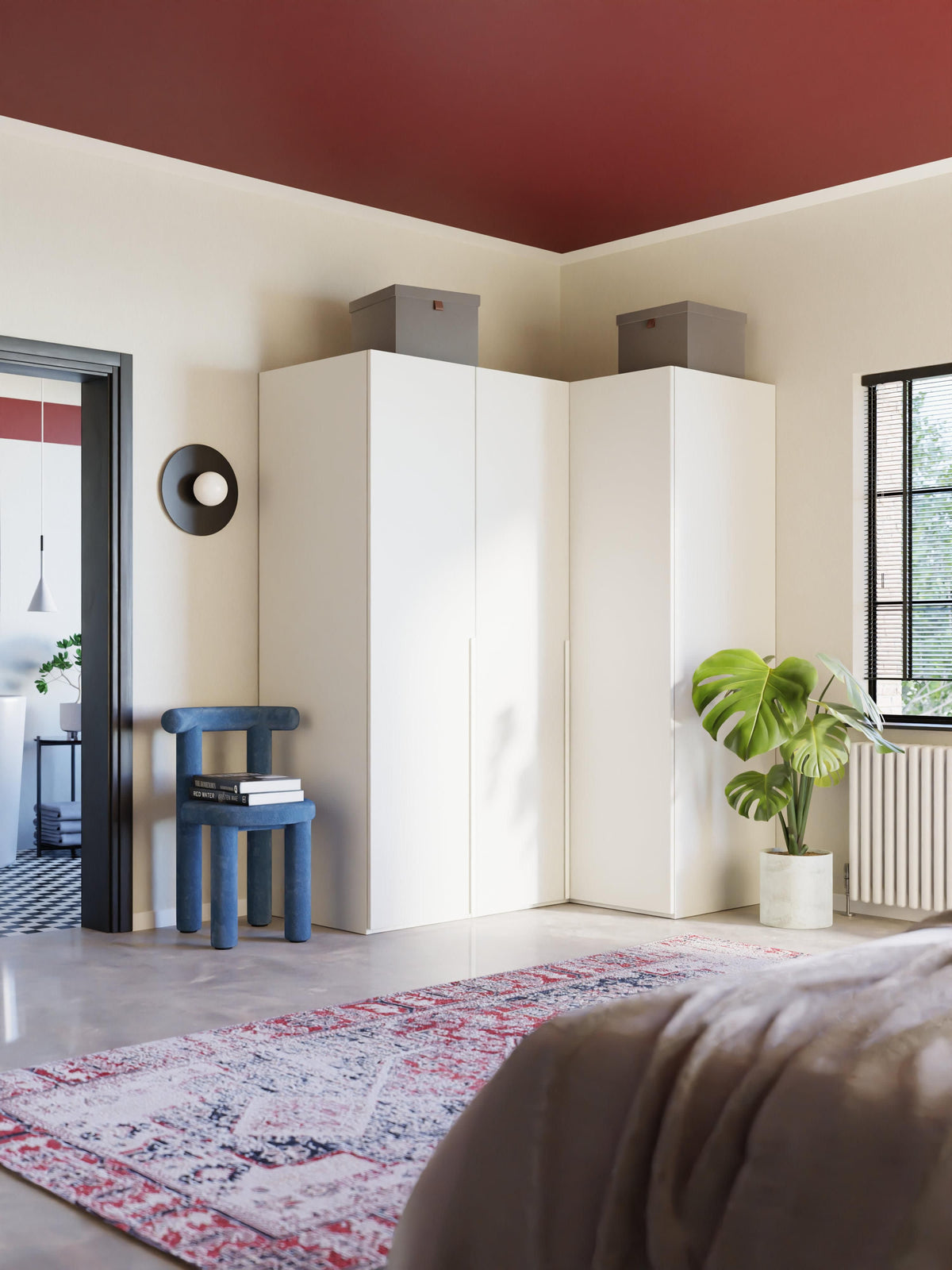 Leovard Modular Corner Wardrobe, 165 cm Wide, in Various Sizes
