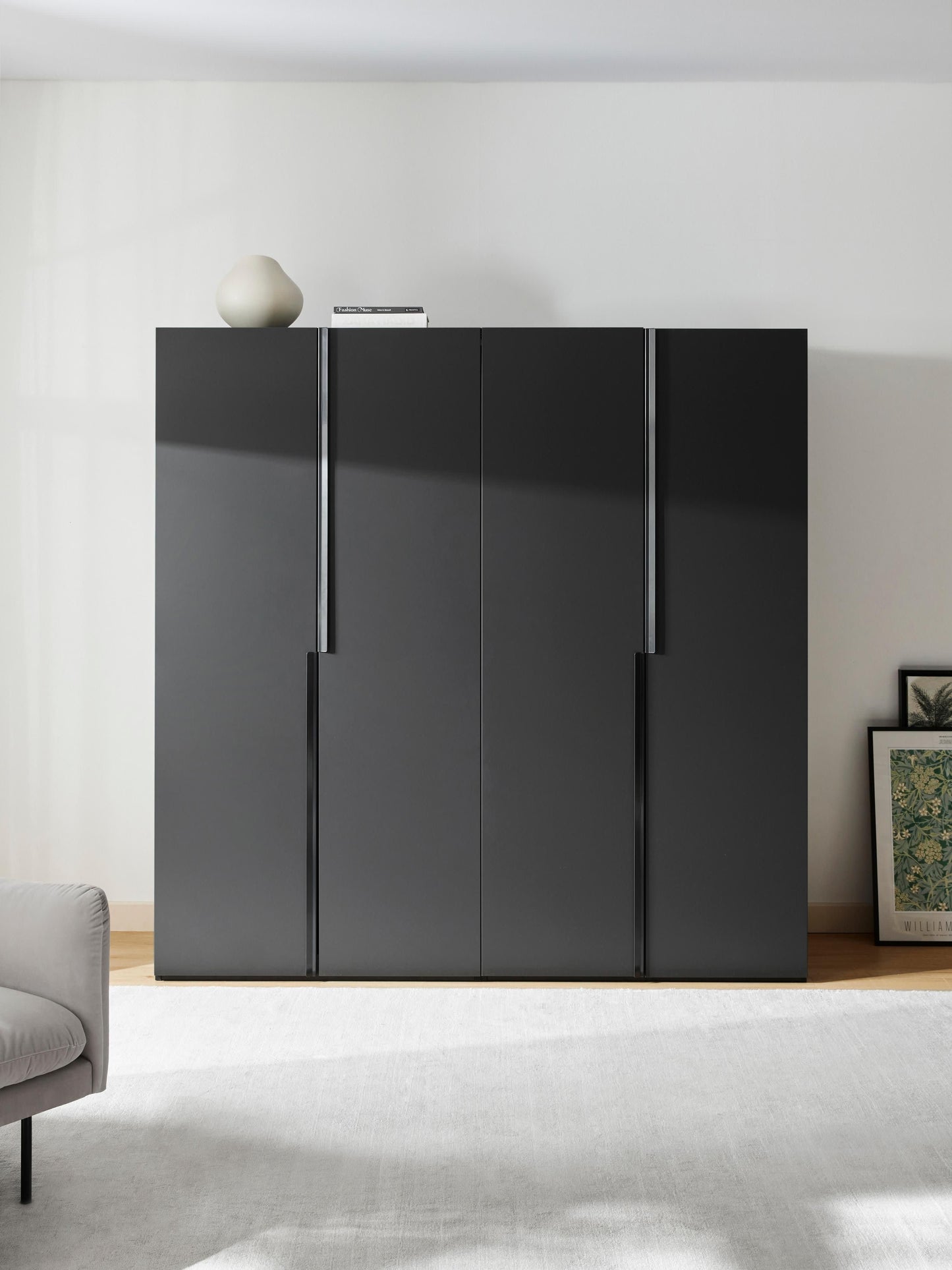 Leovard Modular Hinged-Door Wardrobe, 200 cm Wide, in Various Sizes