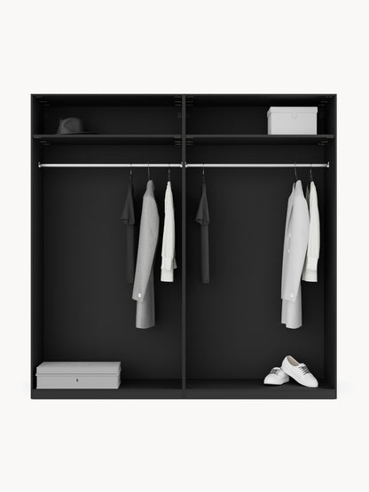 Leovard Modular Hinged-Door Wardrobe, 200 cm Wide, in Various Sizes