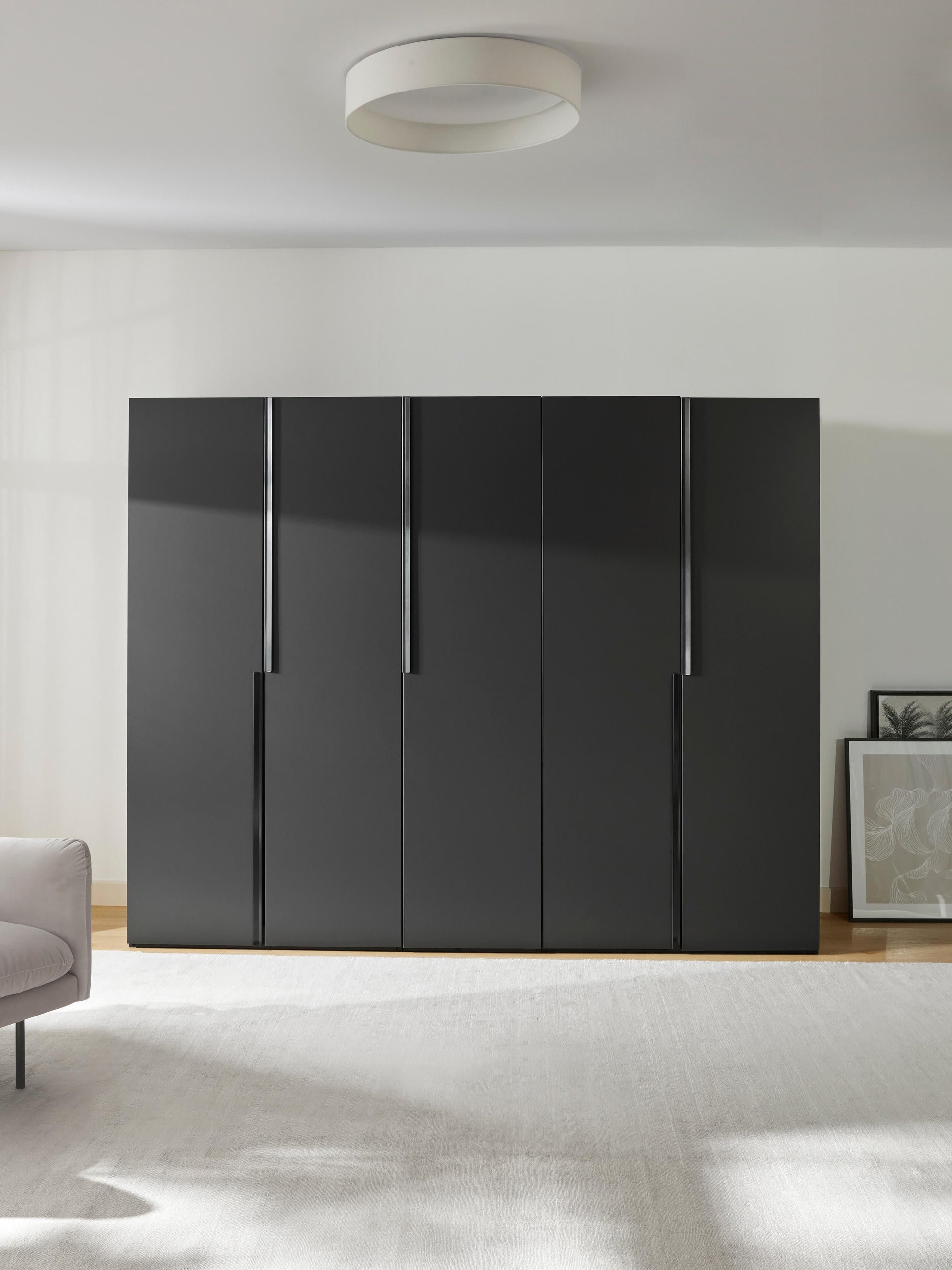 Leovard Modular Hinged-Door Wardrobe, 250 cm Wide, in Various Sizes