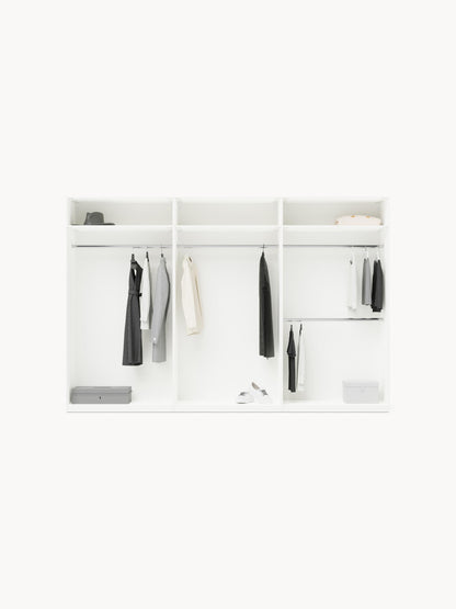 Leovard Modular Hinged-Door Wardrobe, 300 cm Wide, in Various Sizes