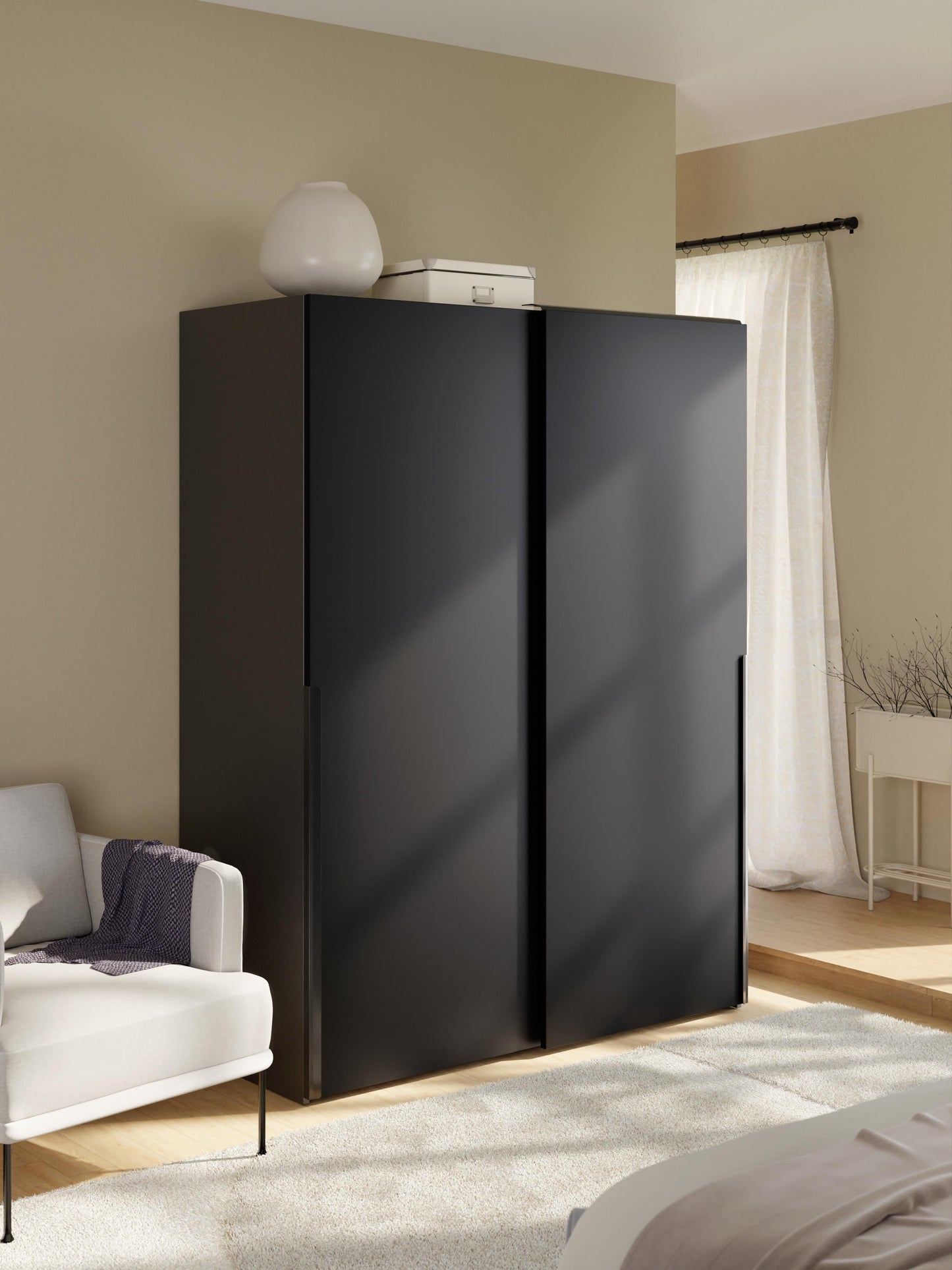 Leovard Modular Sliding-Door Wardrobe, 150 cm Wide, in Various Sizes