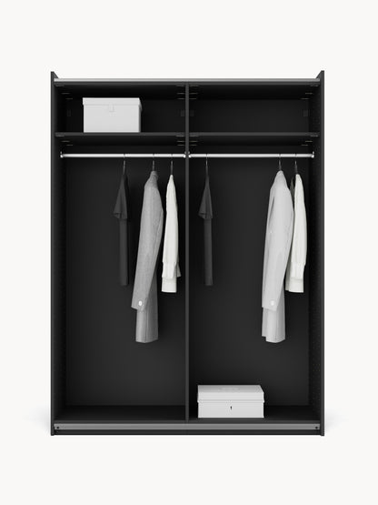 Leovard Modular Sliding-Door Wardrobe, 150 cm Wide, in Various Sizes