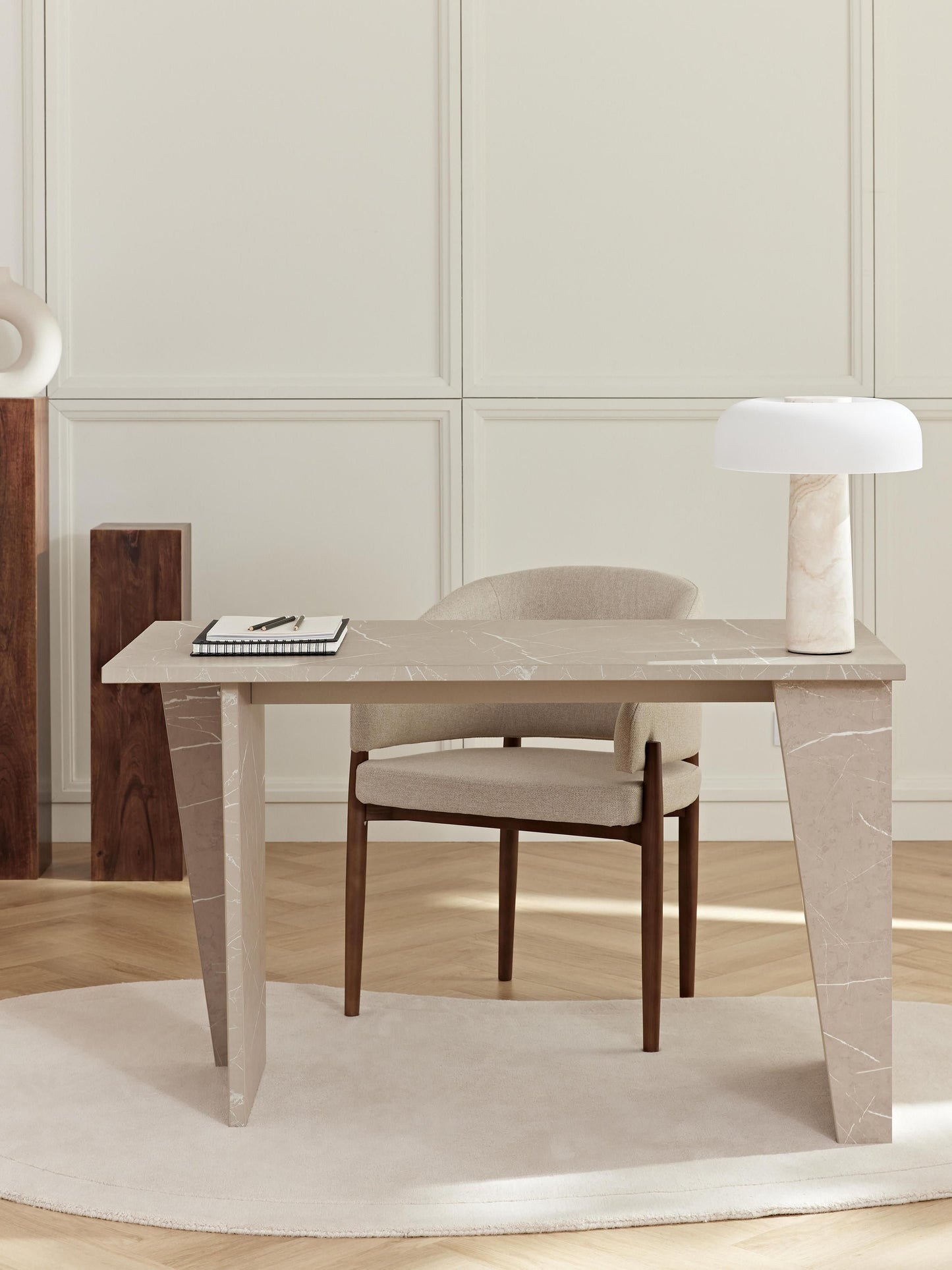 Liavero Desk in Travertine Look