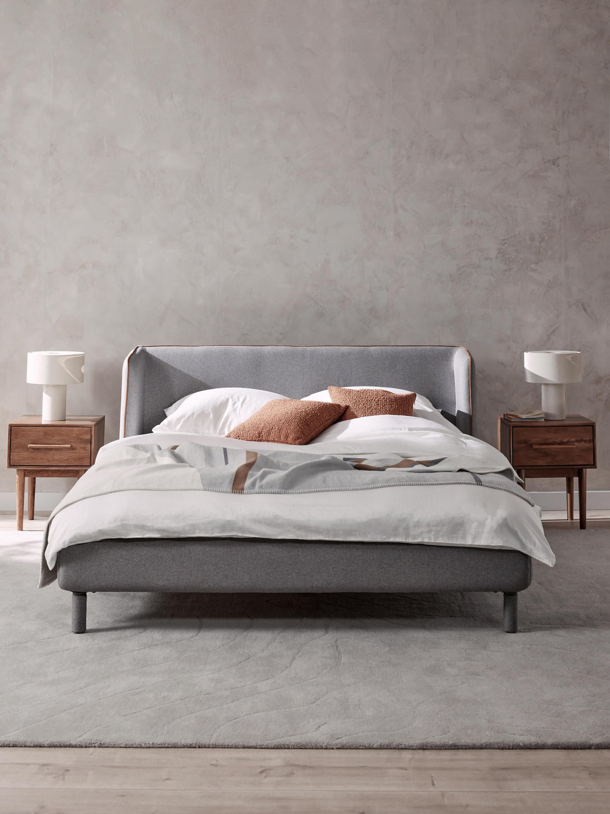 Lumaris Upholstered Bed with Headboard