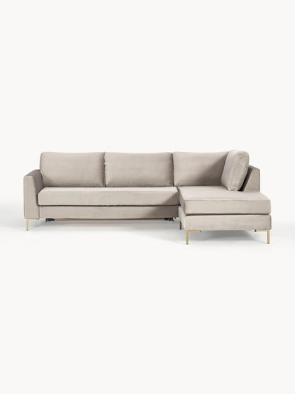 Lunveda Velvet Sofa Bed with Mattress, 3-Seater