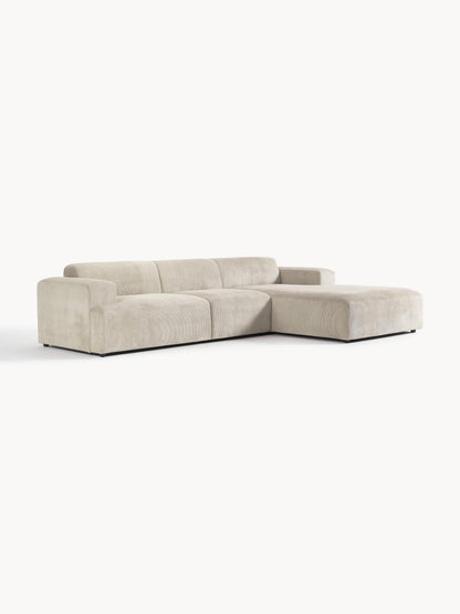 Melvina Corner Sofa in Corduroy (4-Seater)