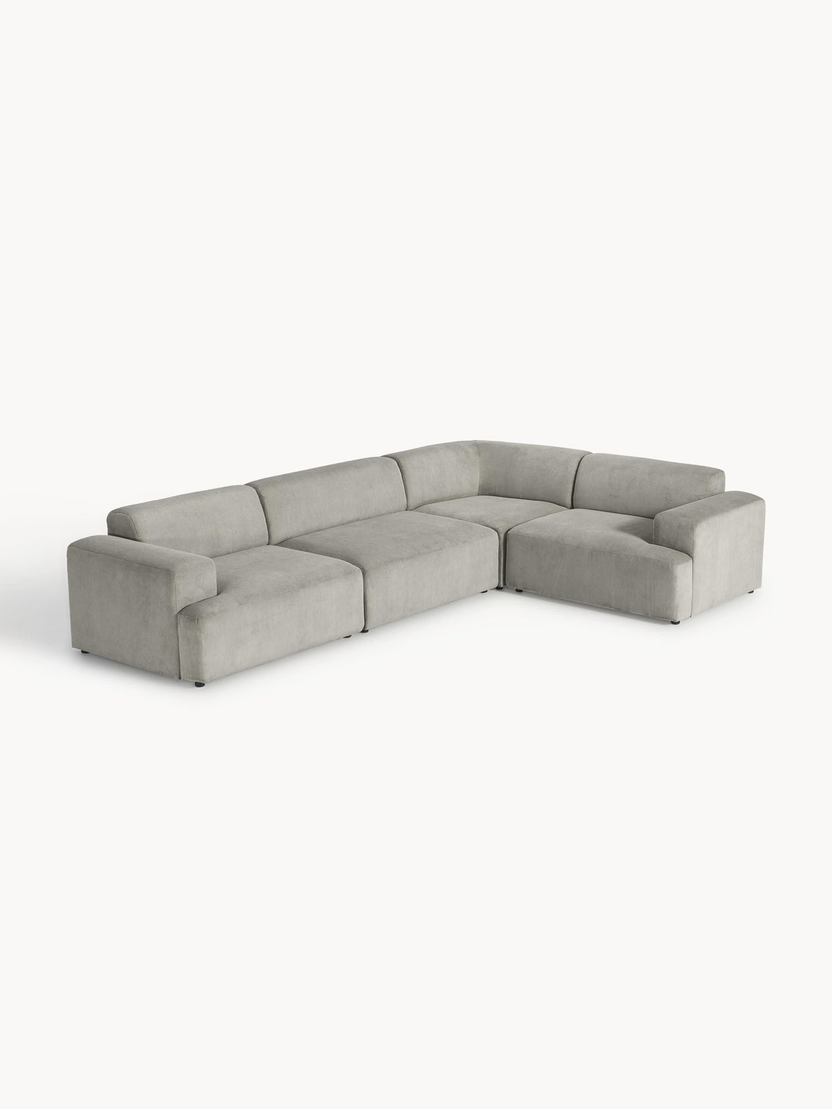 Melvina Large Corduroy Corner Sofa, 4-Seater