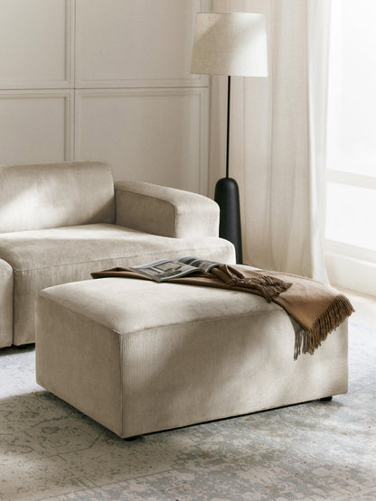 Melvina Stool in Corduroy, W 99 x D 72 cm