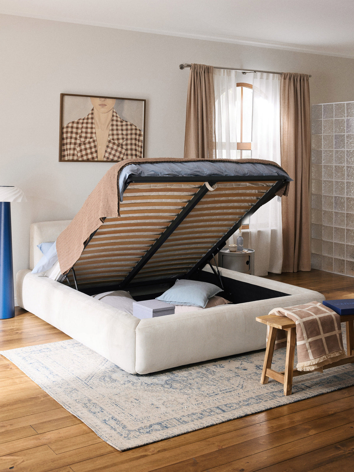 Melvina Upholstered Bed with Storage