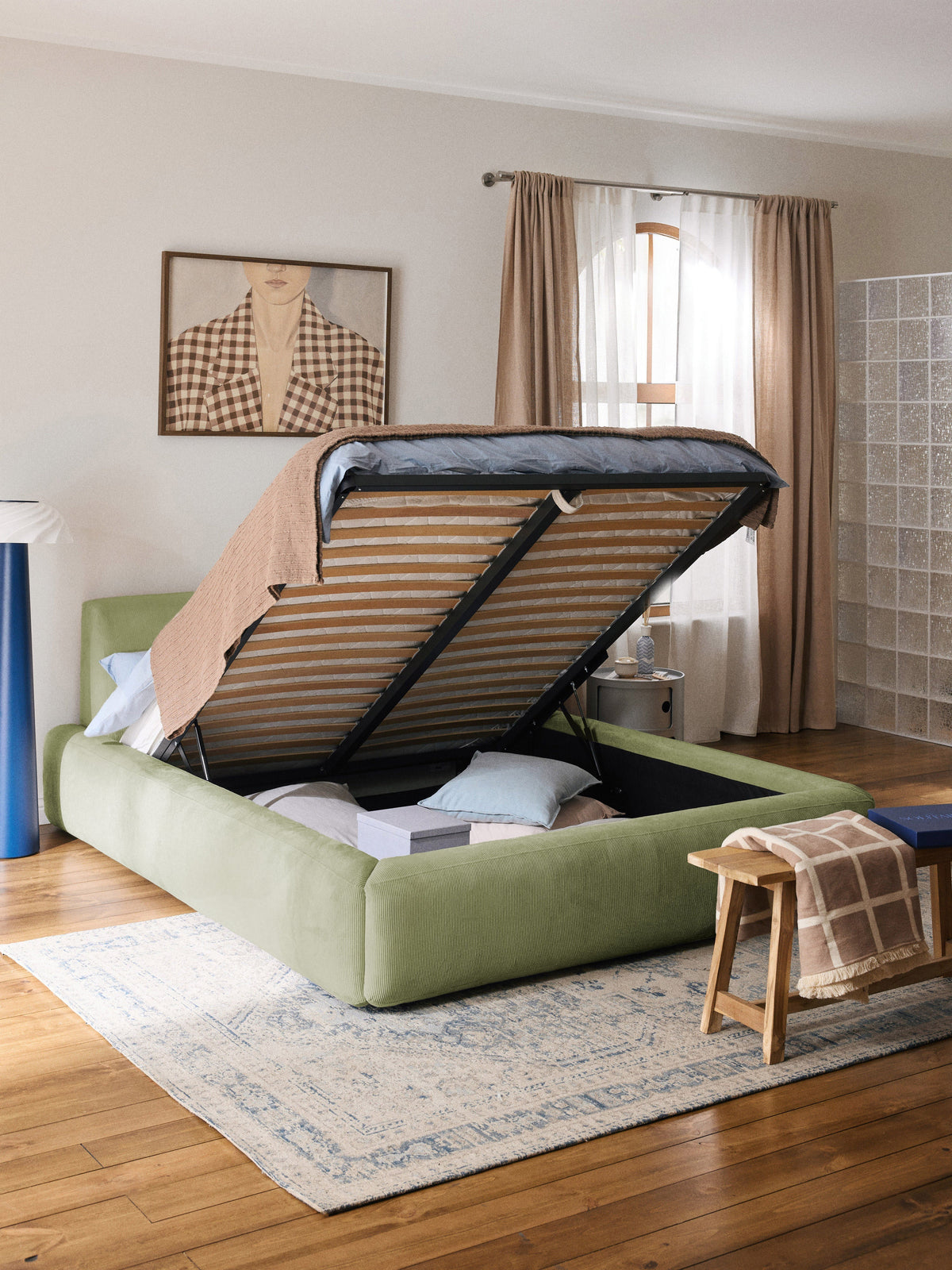 Melvina Upholstered Bed with Storage