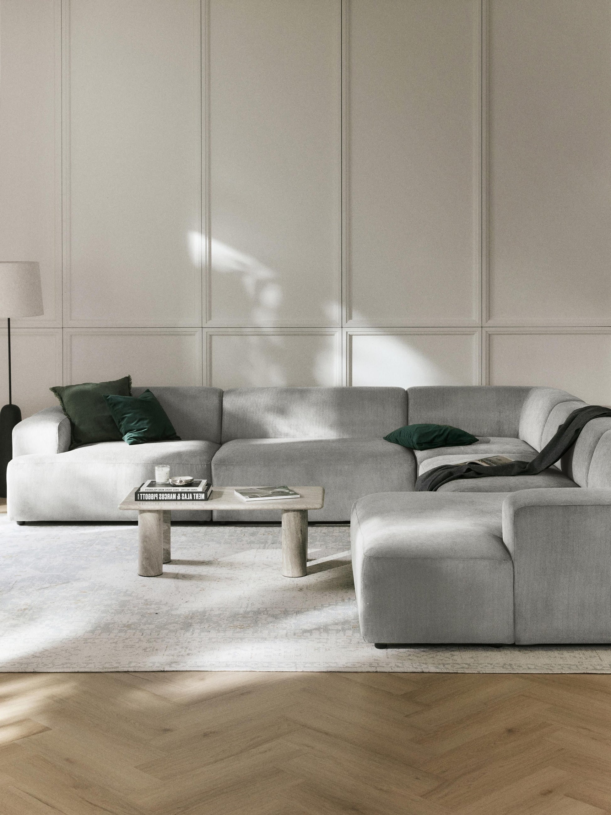 Melvina XL Corduroy Corner Sofa