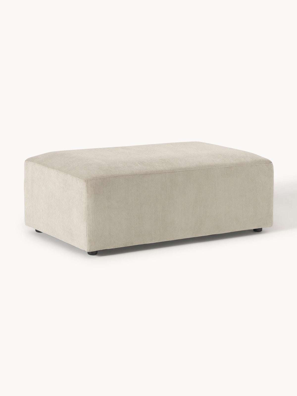 Melvina XL Corduroy Ottoman, W 116 x D 72 cm