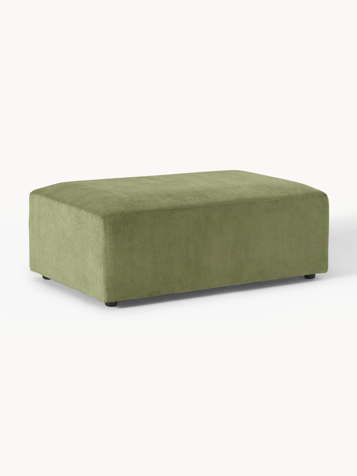 Melvina XL Corduroy Ottoman, W 116 x D 72 cm