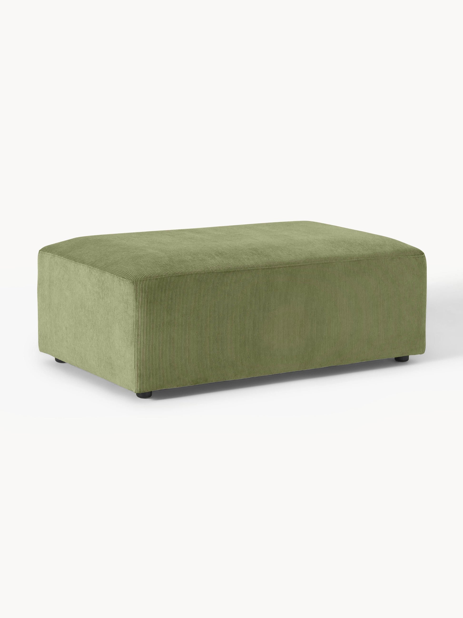 Melvina XL Corduroy Ottoman, W 116 x D 72 cm
