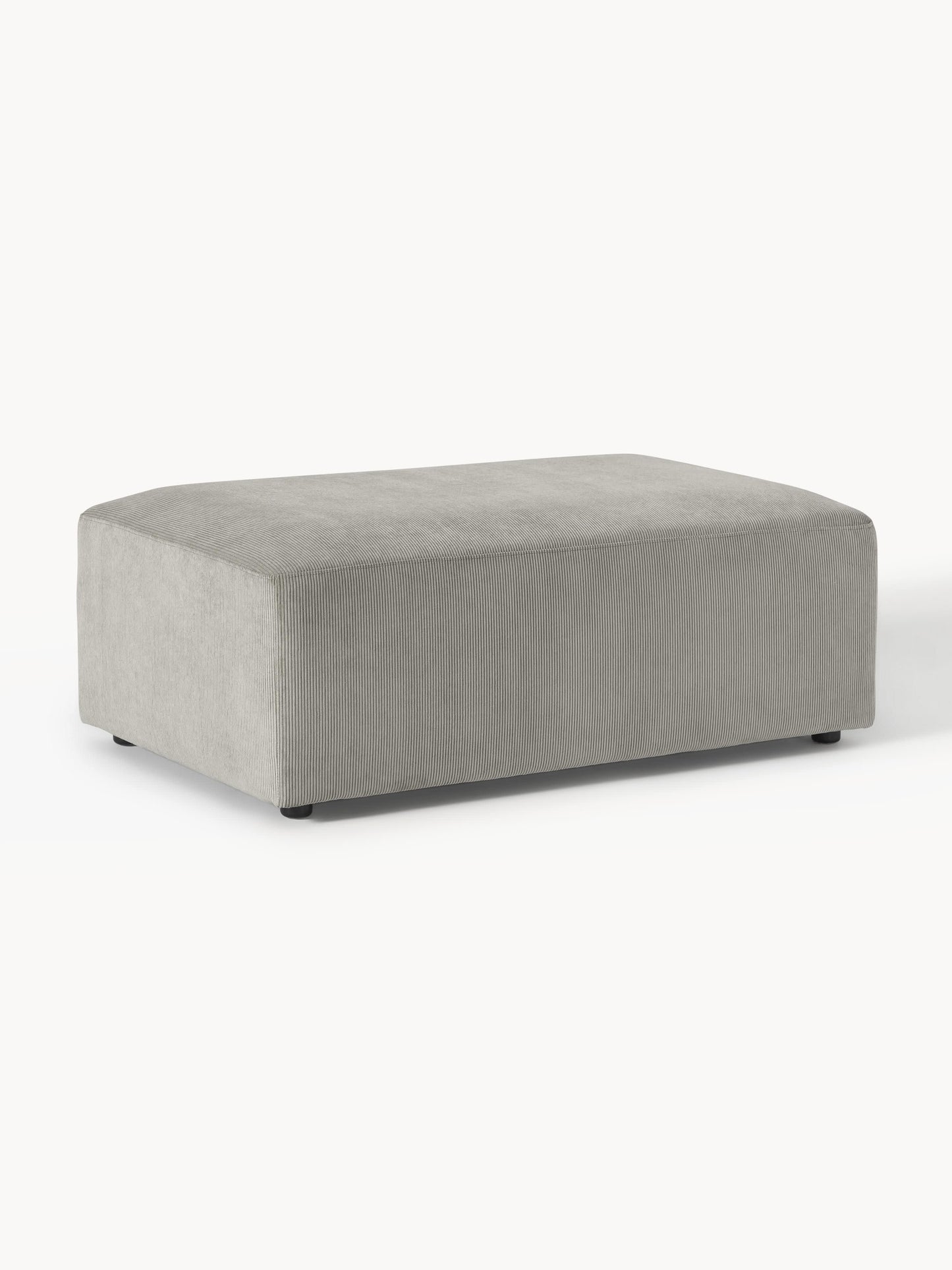 Melvina XL Corduroy Ottoman, W 116 x D 72 cm