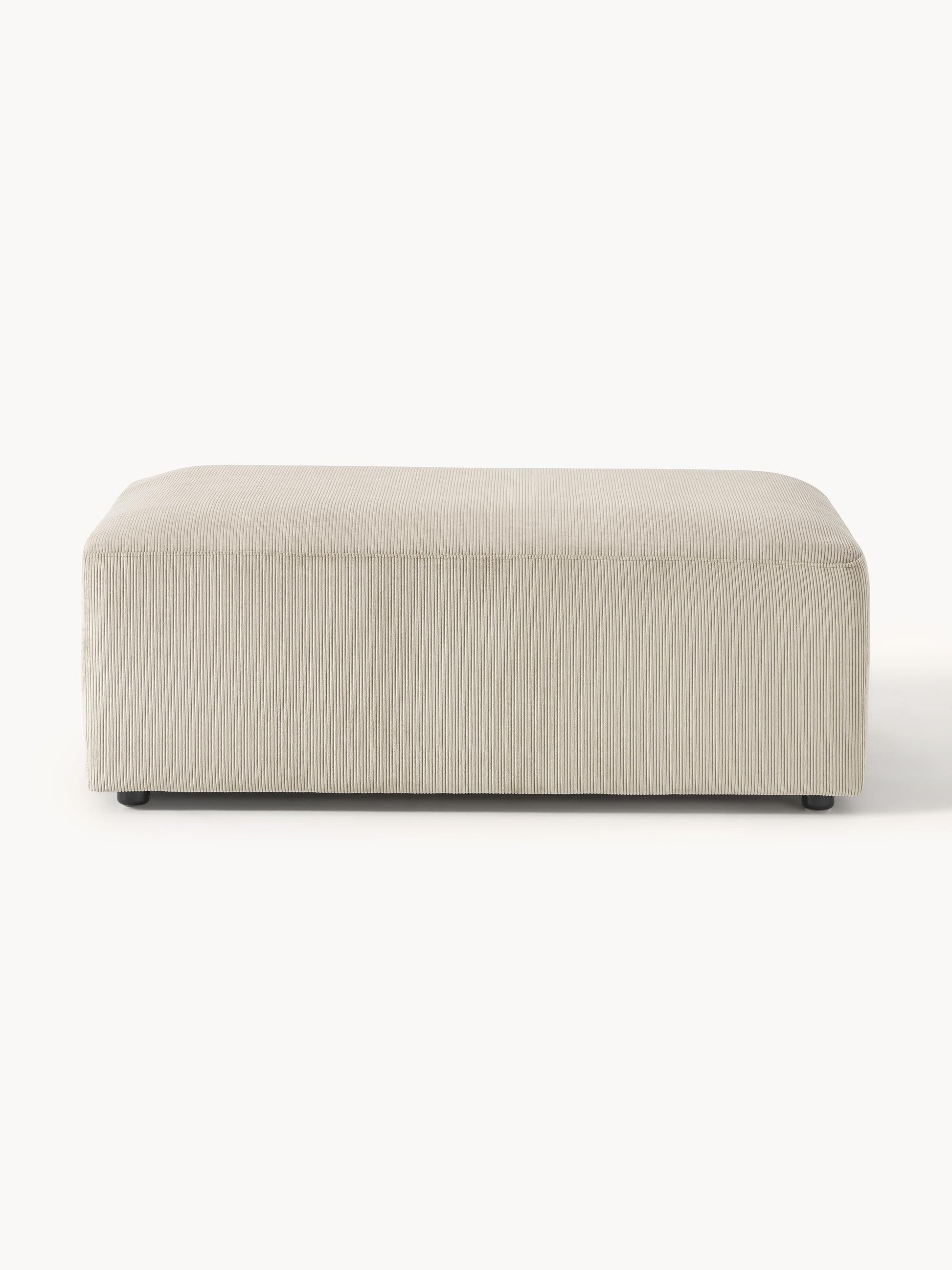 Melvina XL Corduroy Ottoman, W 116 x D 72 cm