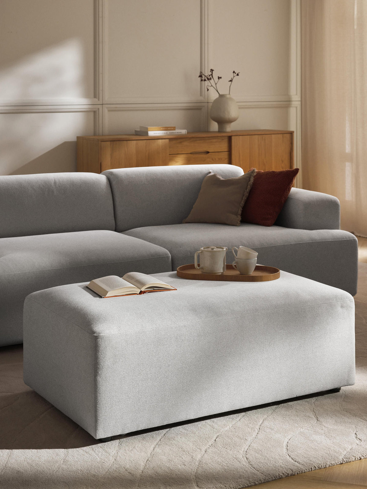 Melvina XL Ottoman, W 116 x D 72 cm
