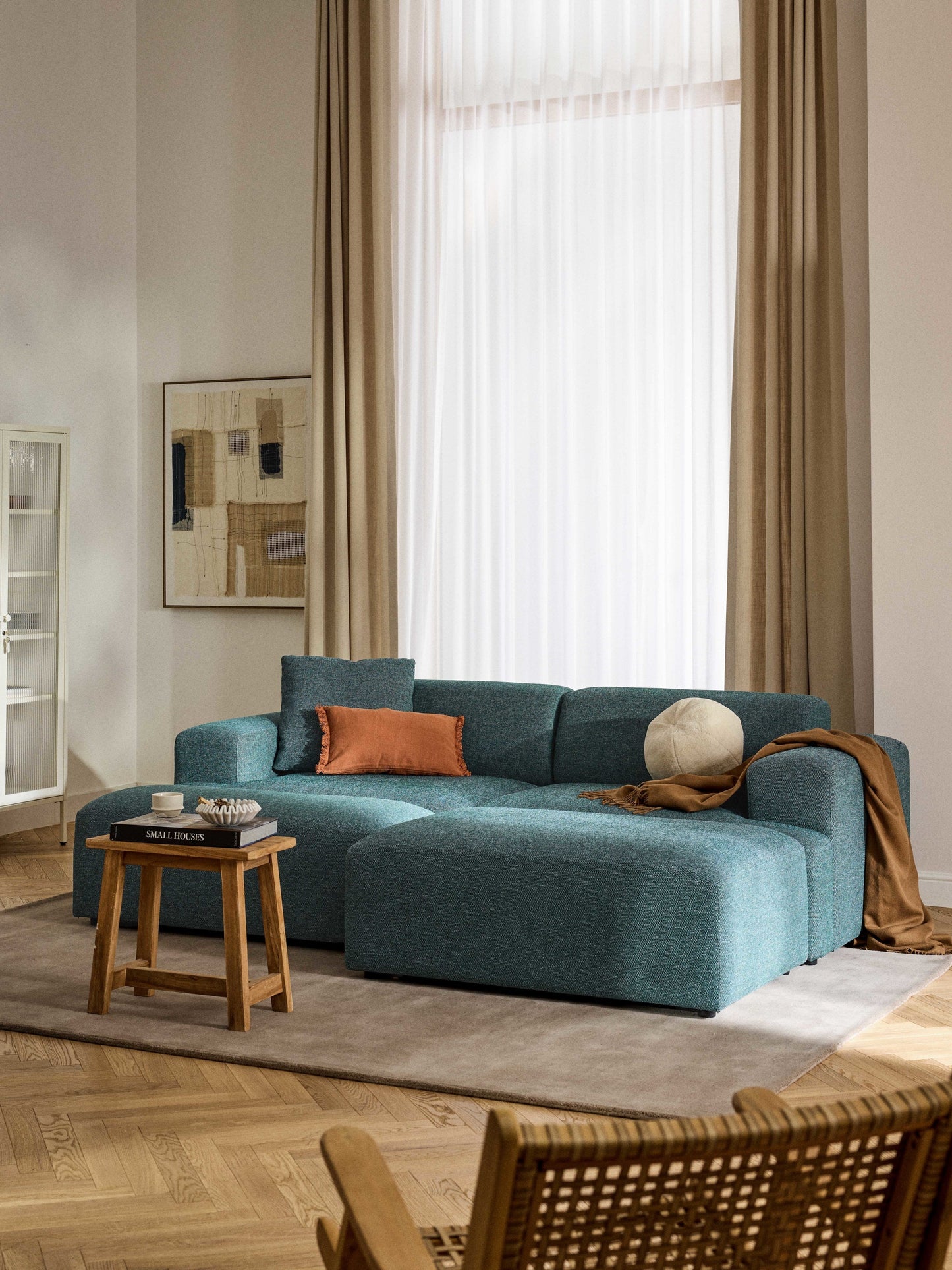 Melvina XL Ottoman, W 116 x D 72 cm