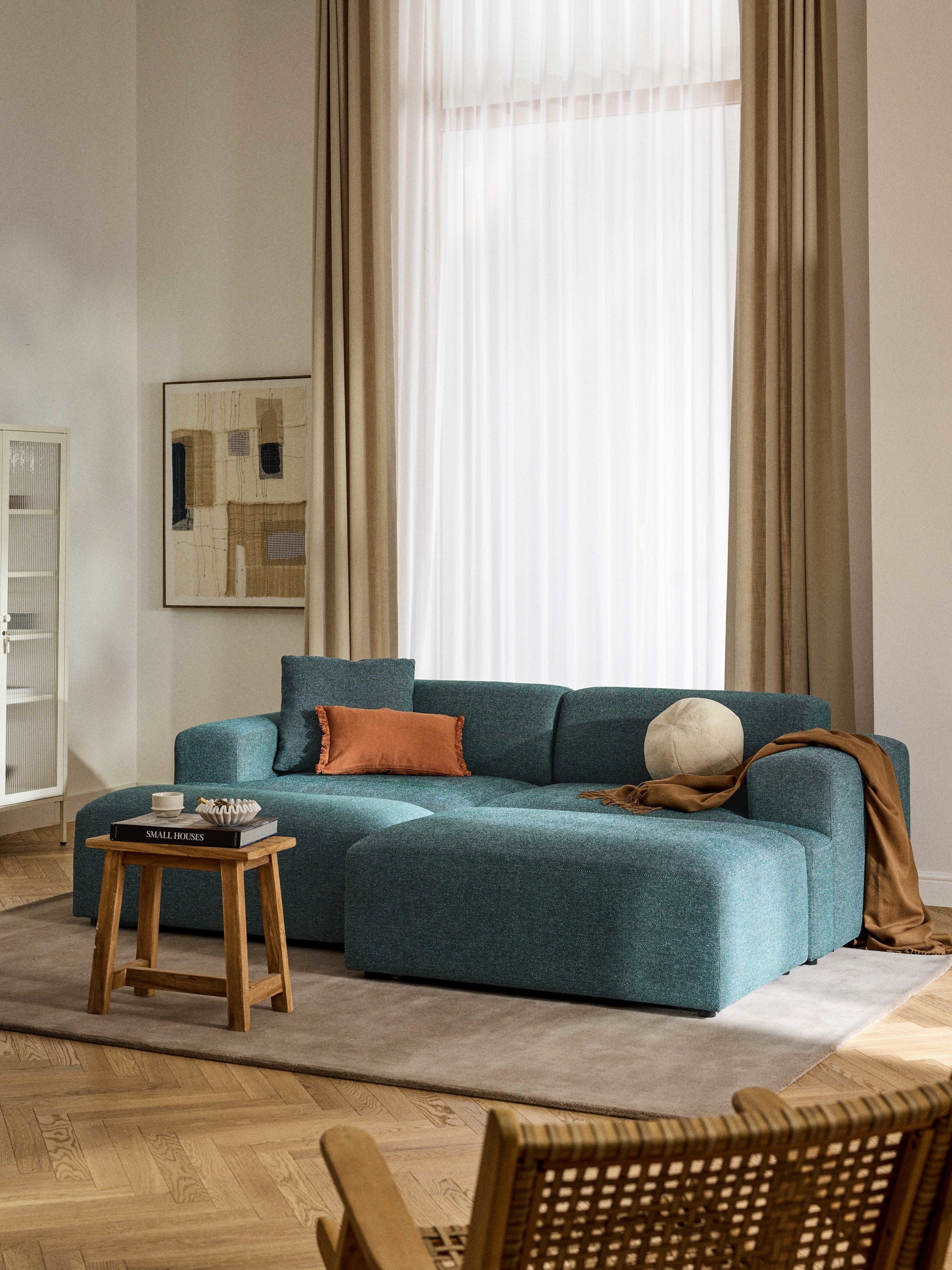Melvina XL Ottoman, W 116 x D 72 cm