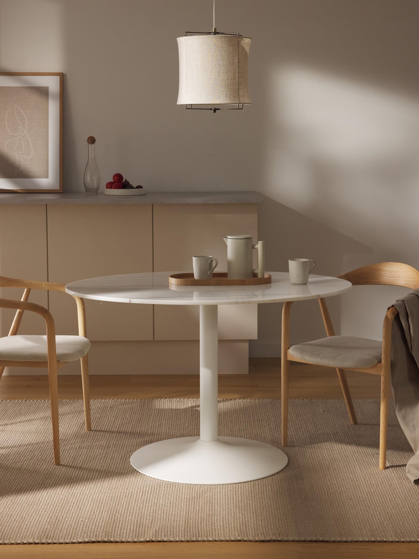 Milveda Oval Marble Dining Table, 120 x 90 cm