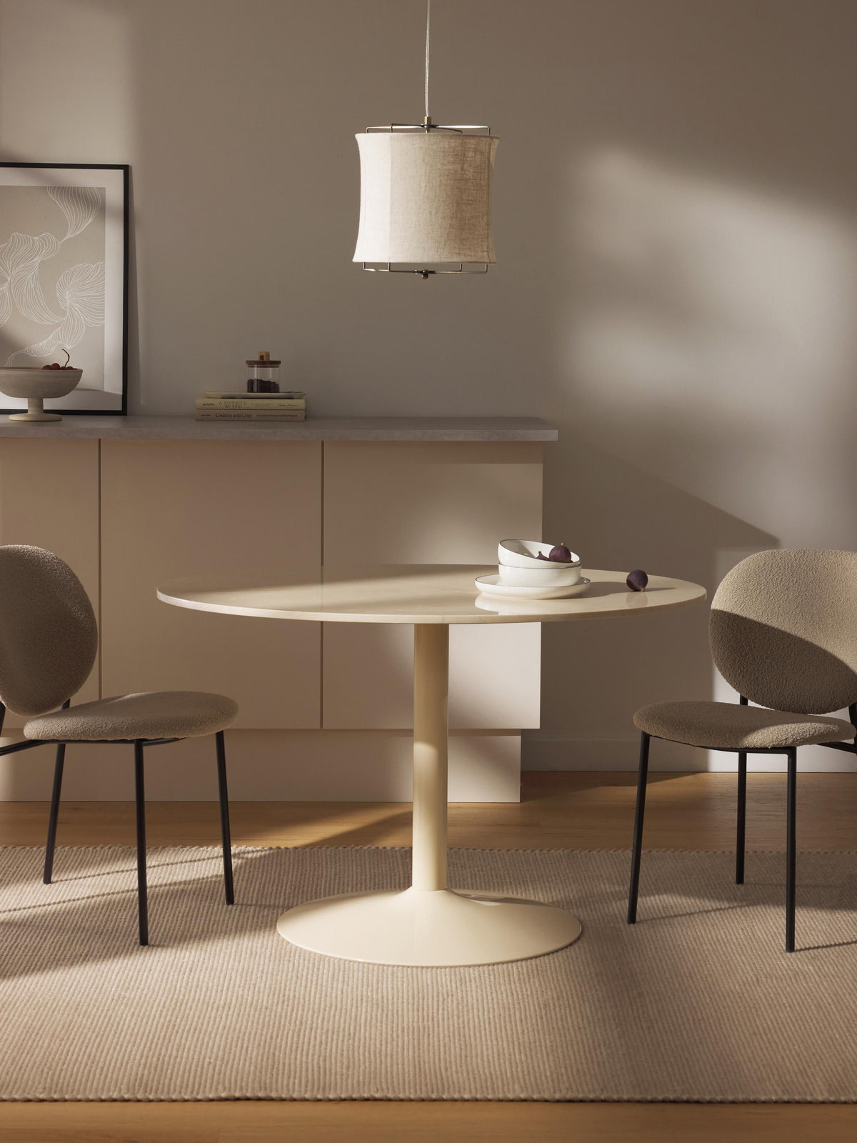 Milveda Oval Marble Dining Table, 120 x 90 cm