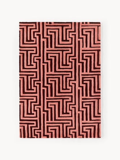 Montelo Hand-Tufted Wool Rug with Raised High-Low Texture
