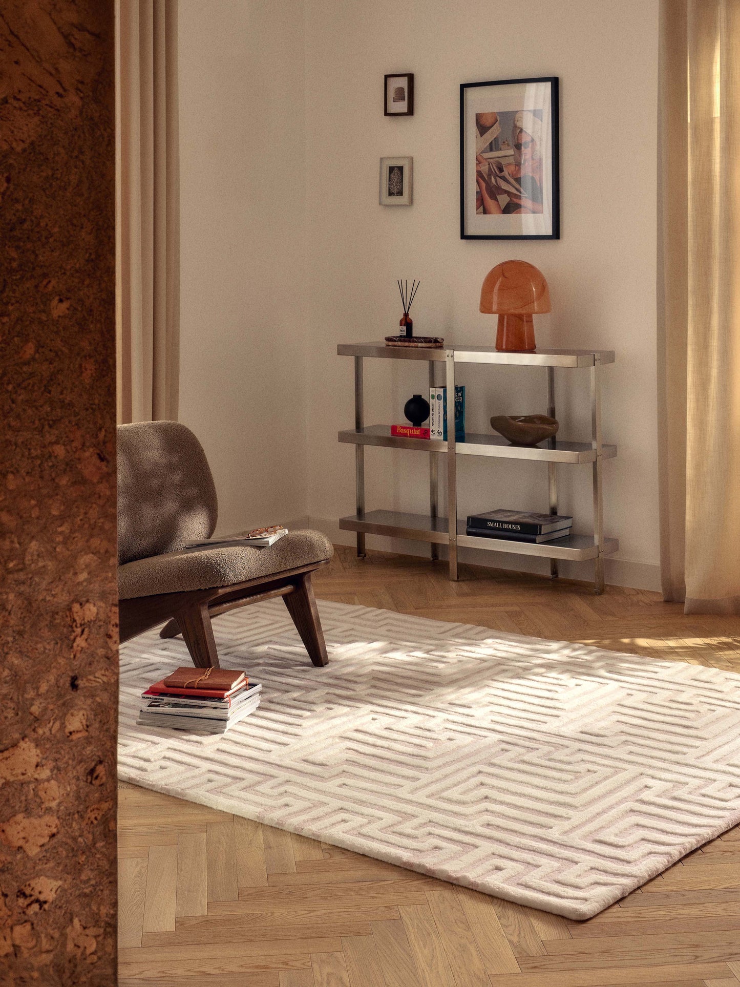 Montelo Hand-Tufted Wool Rug with Raised High-Low Texture