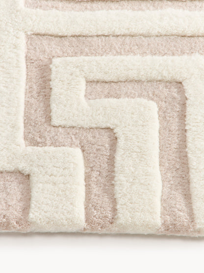 Montelo Hand-Tufted Wool Rug with Raised High-Low Texture