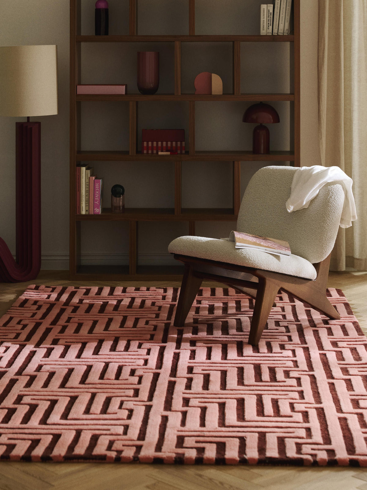 Montelo Hand-Tufted Wool Rug with Raised High-Low Texture