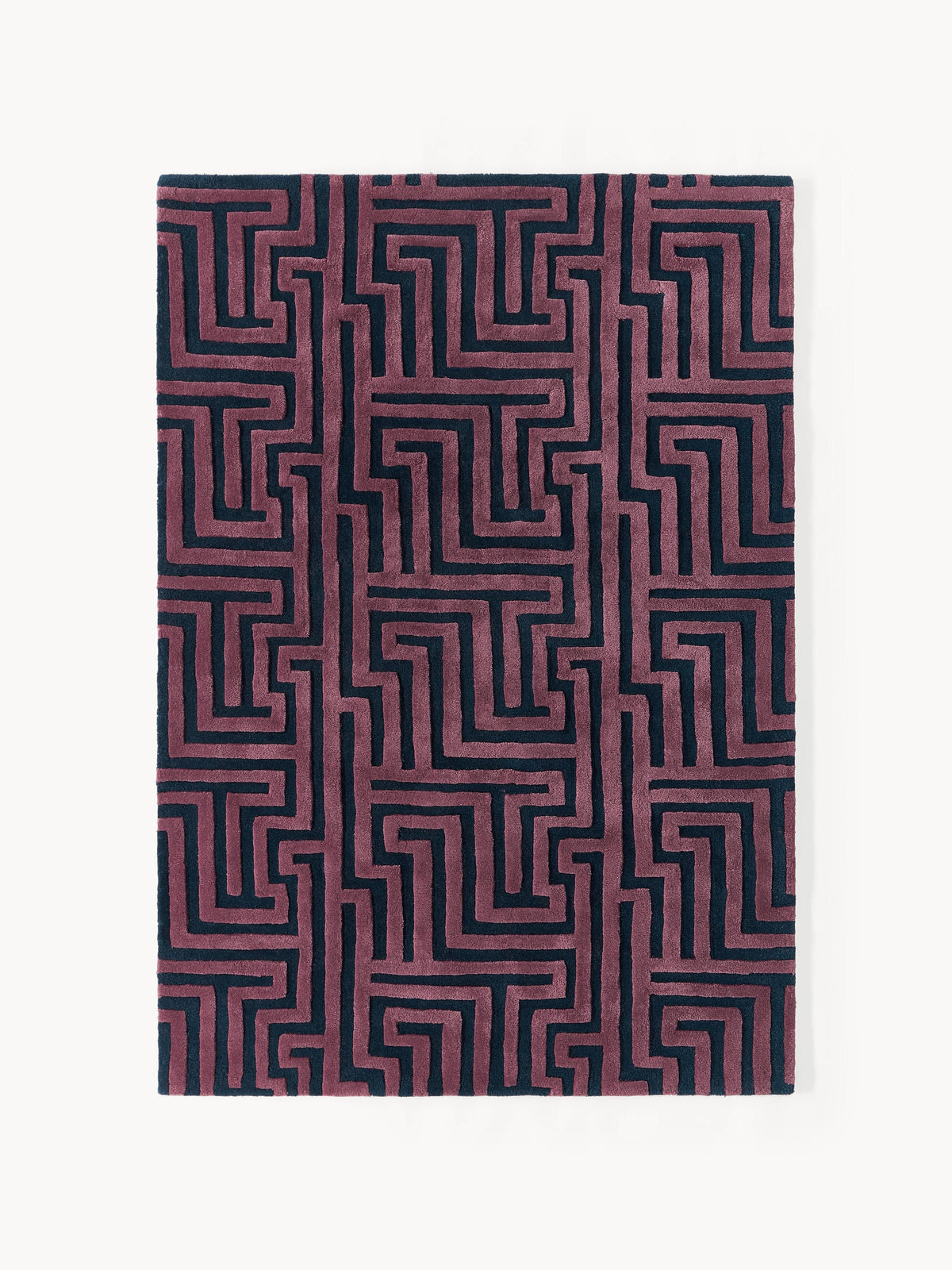 Montelo Hand-Tufted Wool Rug with Raised High-Low Texture